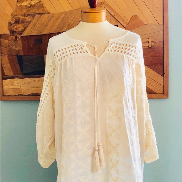 John Mark ✌🏻Peasant Blouse - Picture 1 of 5